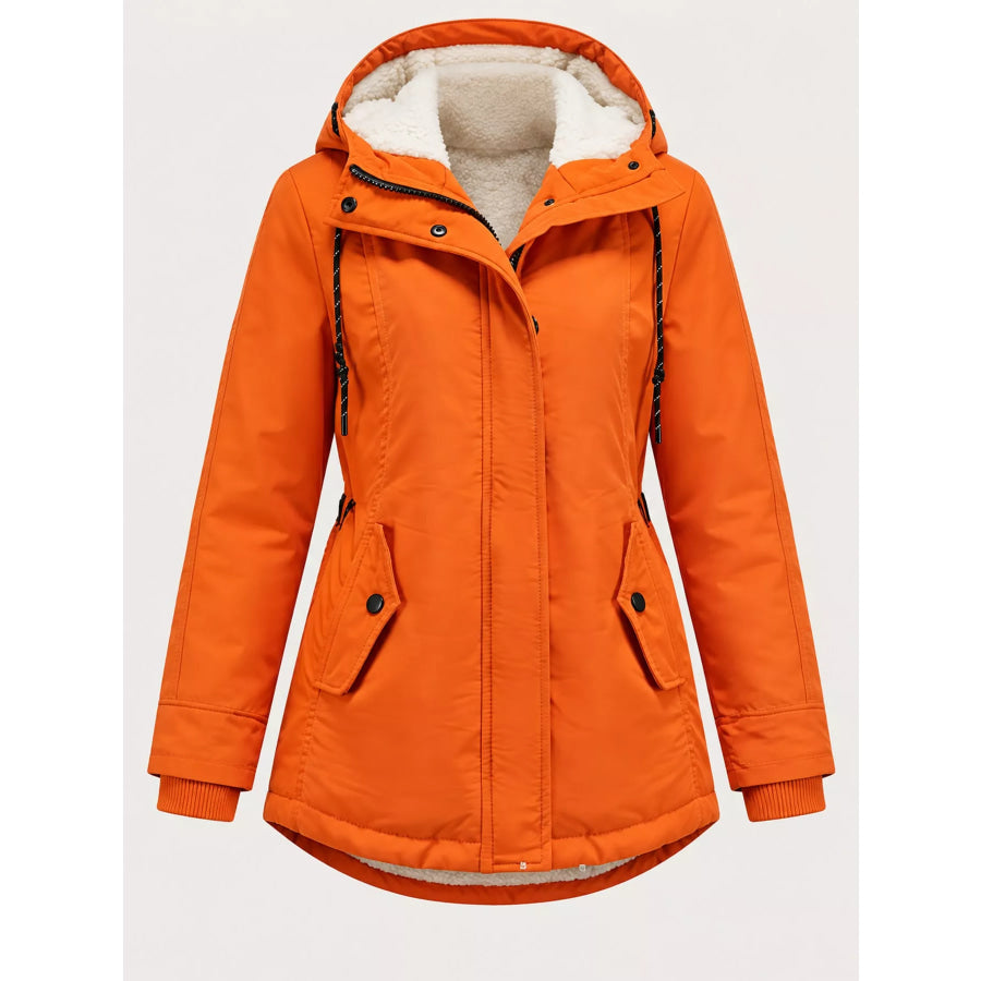 Full Size Sherpa-Lined Hooded Outerwear Plus Apparel and Accessories