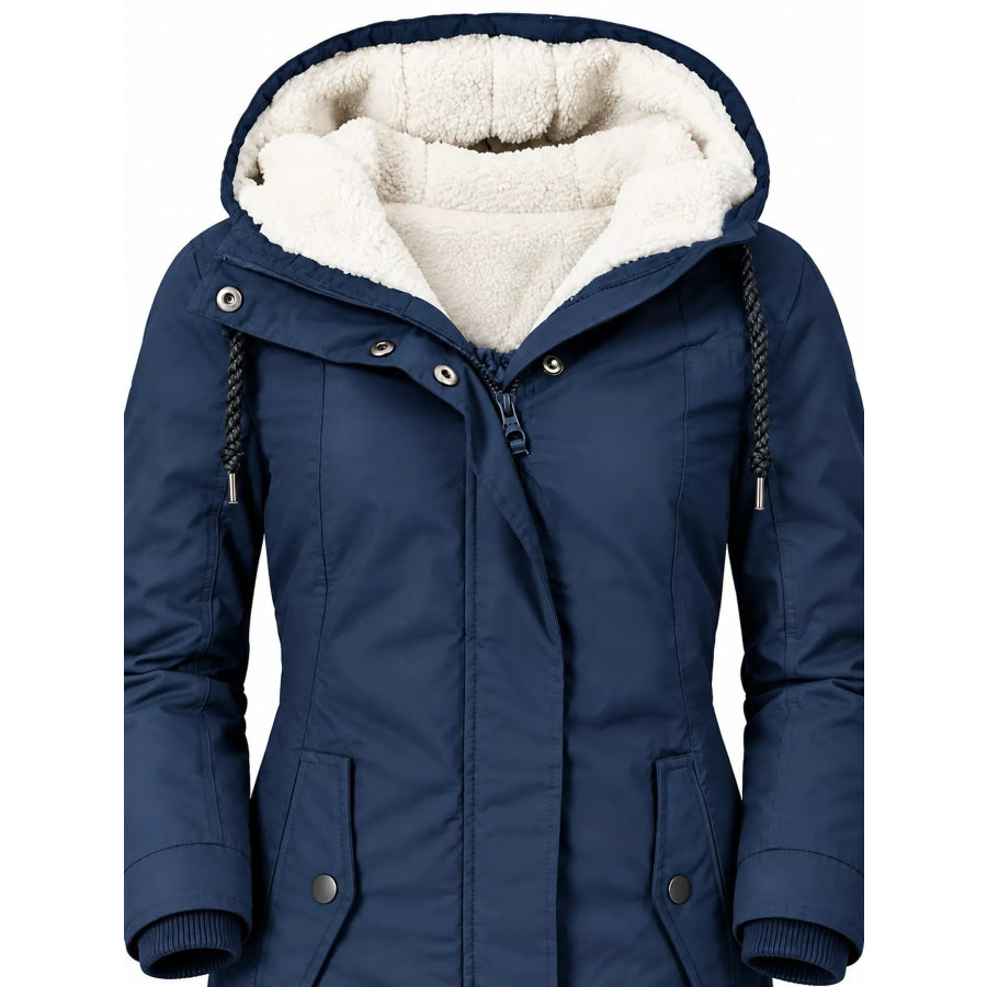 Full Size Sherpa-Lined Hooded Outerwear Plus Apparel and Accessories