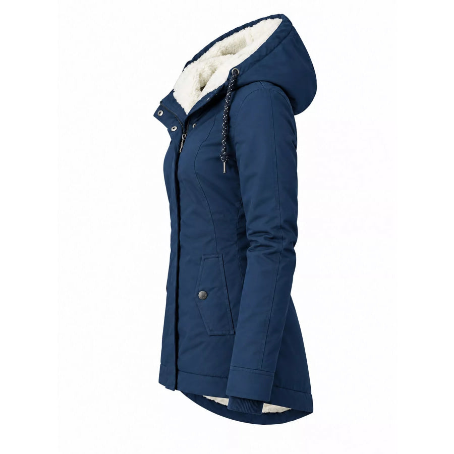 Full Size Sherpa-Lined Hooded Outerwear Plus Apparel and Accessories