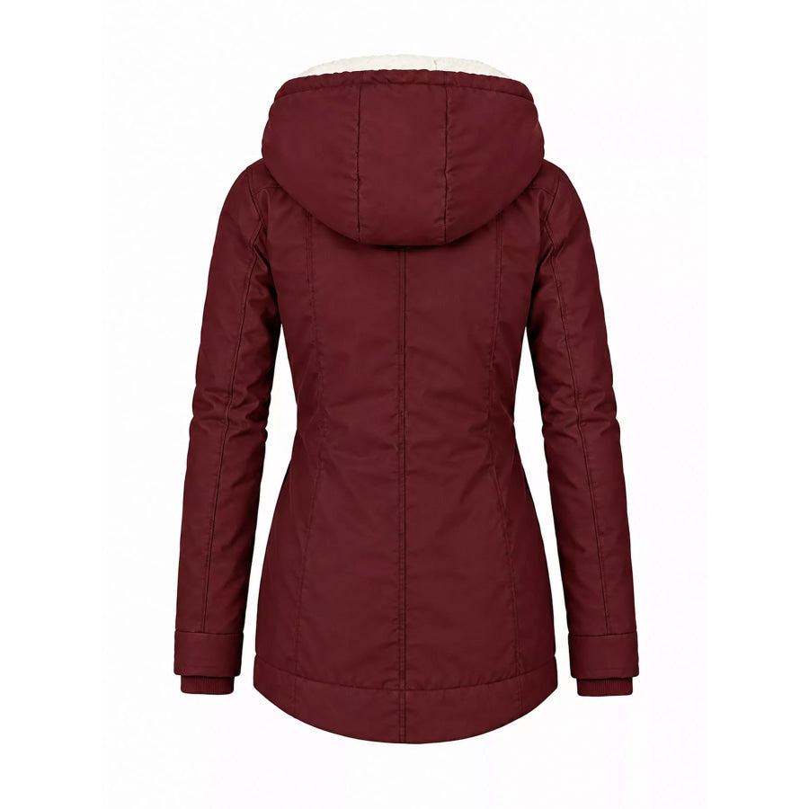 Full Size Sherpa-Lined Hooded Outerwear Plus Apparel and Accessories