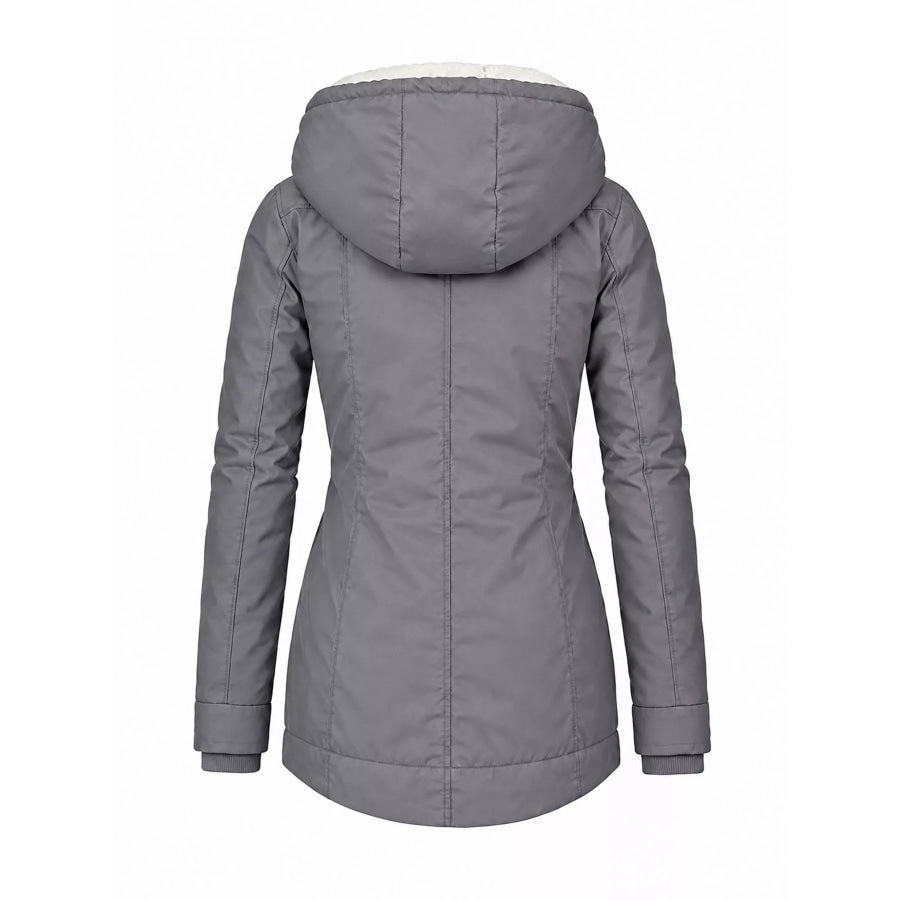 Full Size Sherpa-Lined Hooded Outerwear Plus Apparel and Accessories