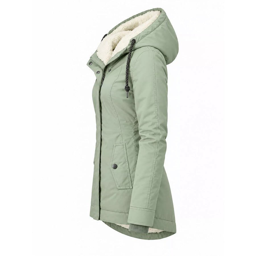 Full Size Sherpa-Lined Hooded Outerwear Plus Apparel and Accessories