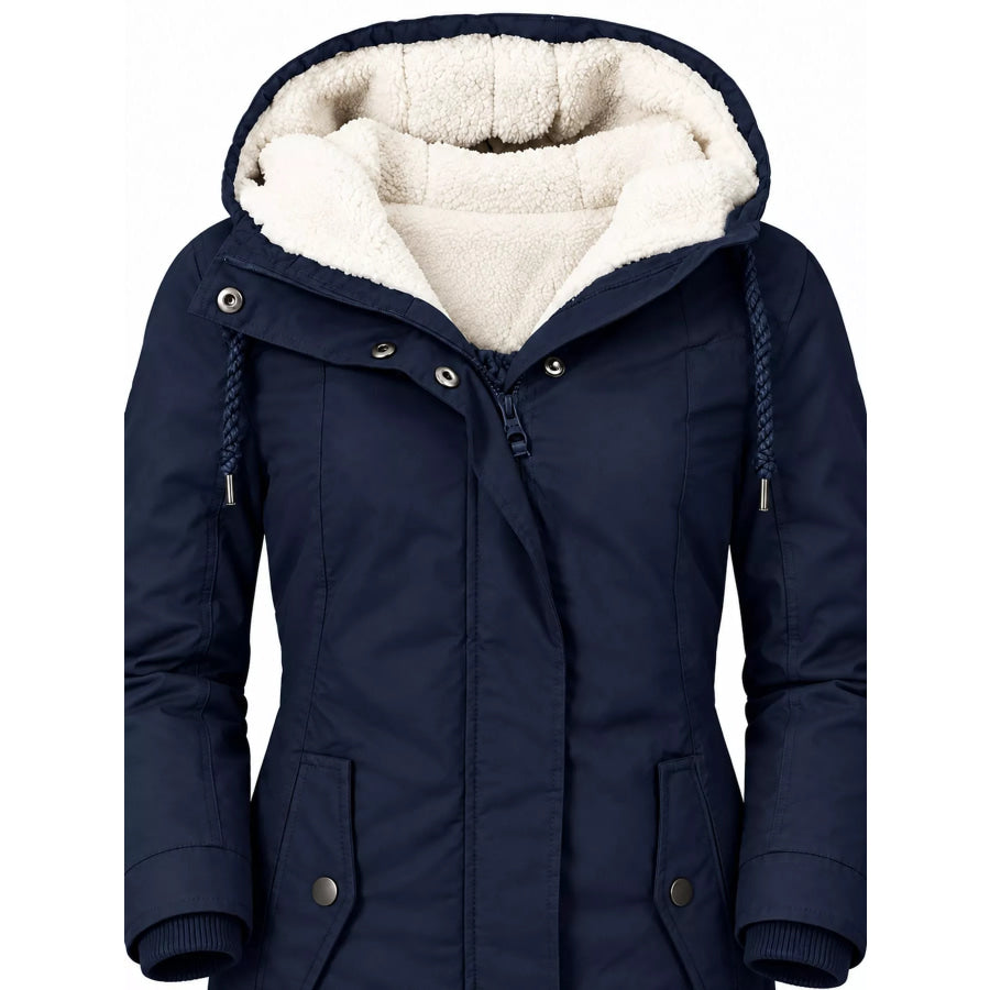 Full Size Sherpa-Lined Hooded Outerwear Plus Apparel and Accessories