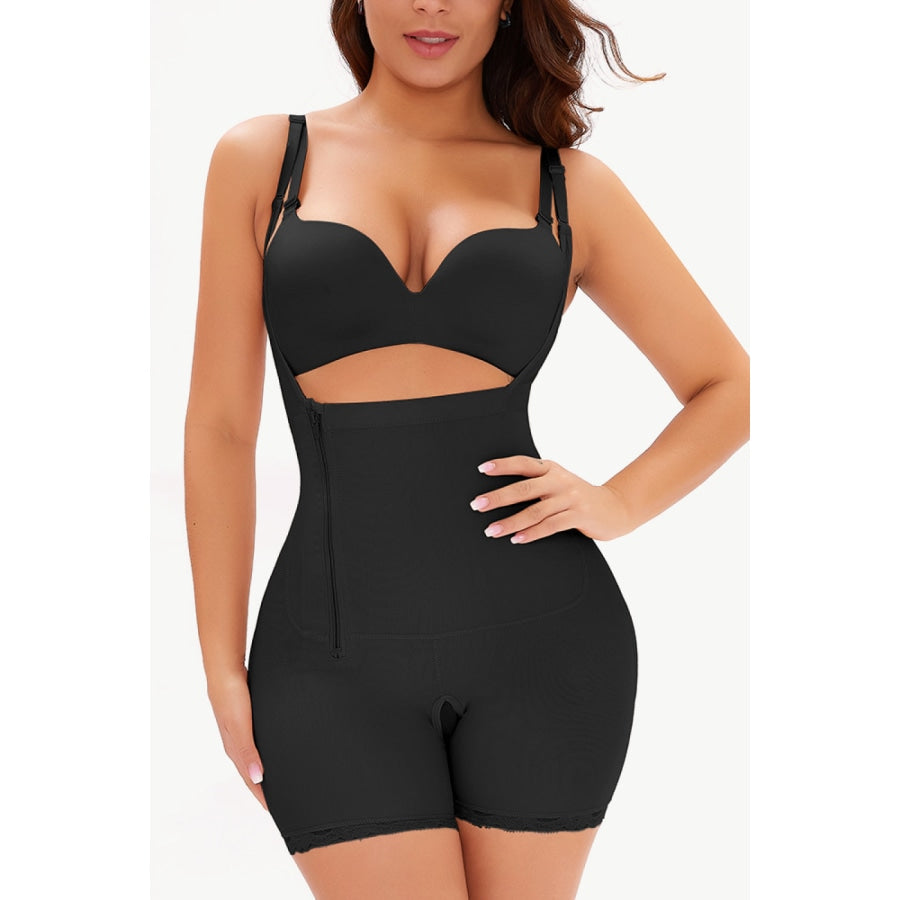 Full Size Side Zipper Under-Bust Shaping Bodysuit