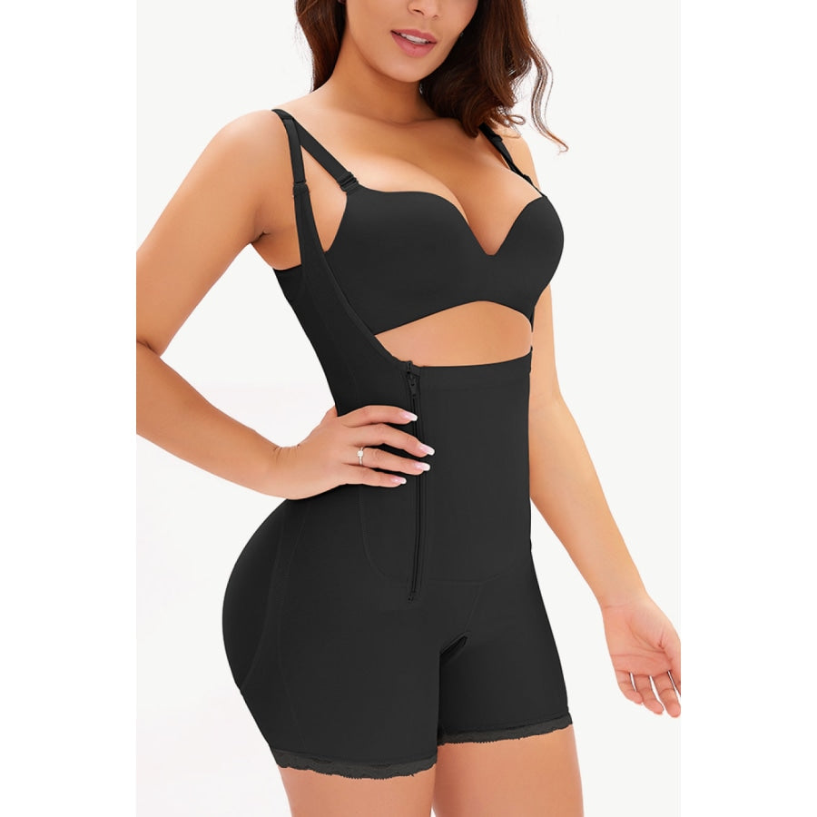 Full Size Side Zipper Under-Bust Shaping Bodysuit