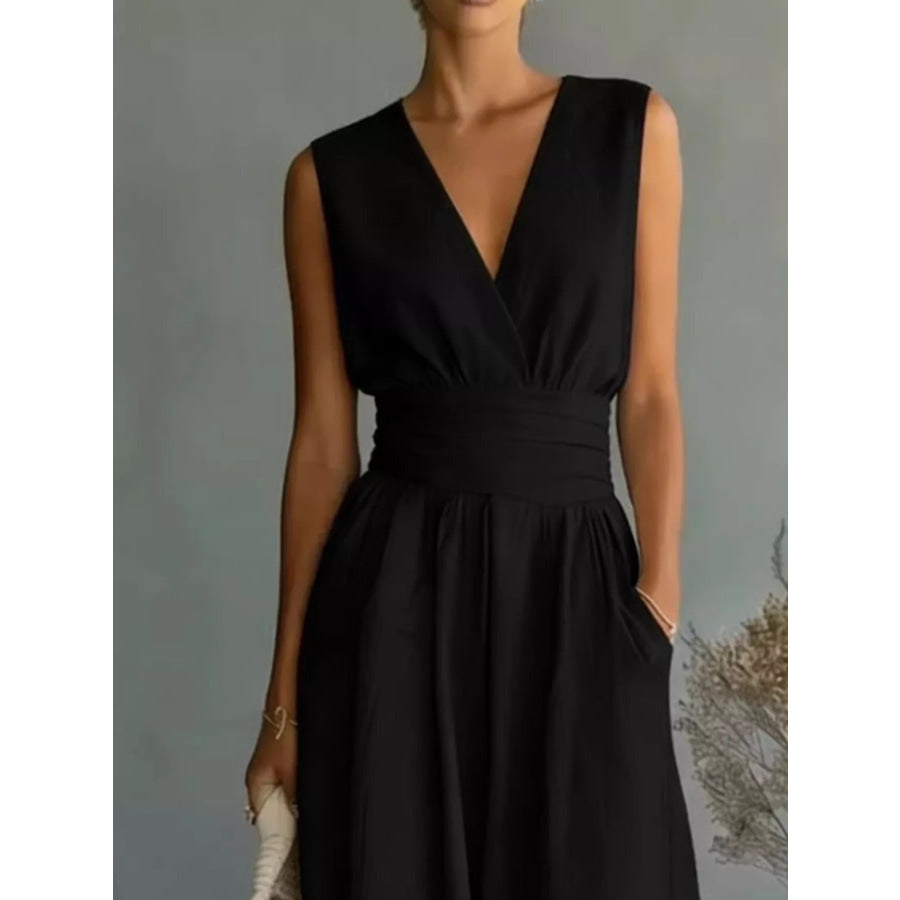 Full Size Sleeveless Wide-Leg Jumpsuit Plus Size Apparel and Accessories