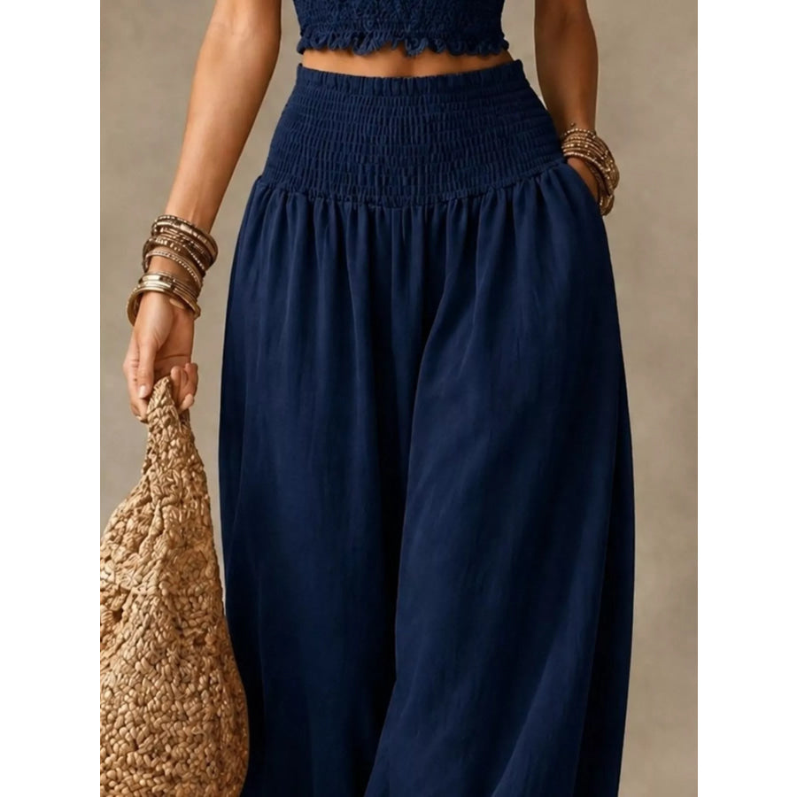 Full Size Smocked Harem Pants Plus Apparel and Accessories