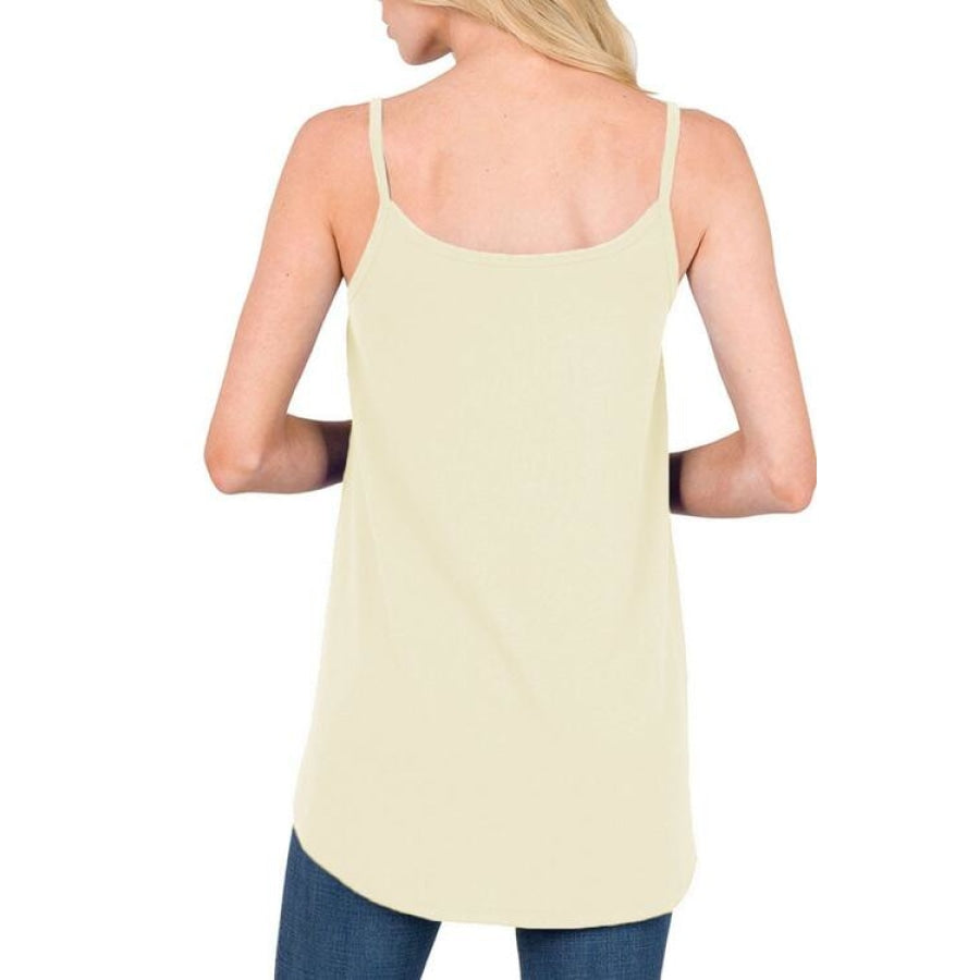 Full Size Spaghetti Strap V-Neck Flowy Tunic Cami Clothing