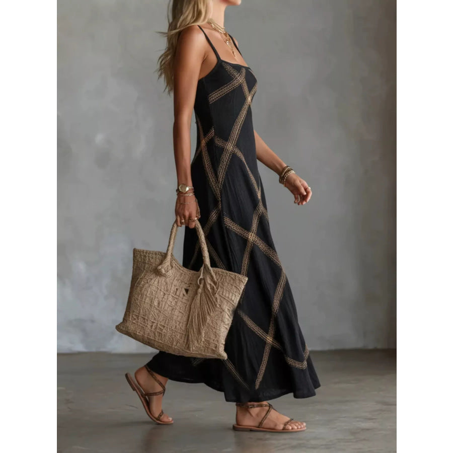 Full Size Square Neck Maxi Dress Plus Apparel and Accessories