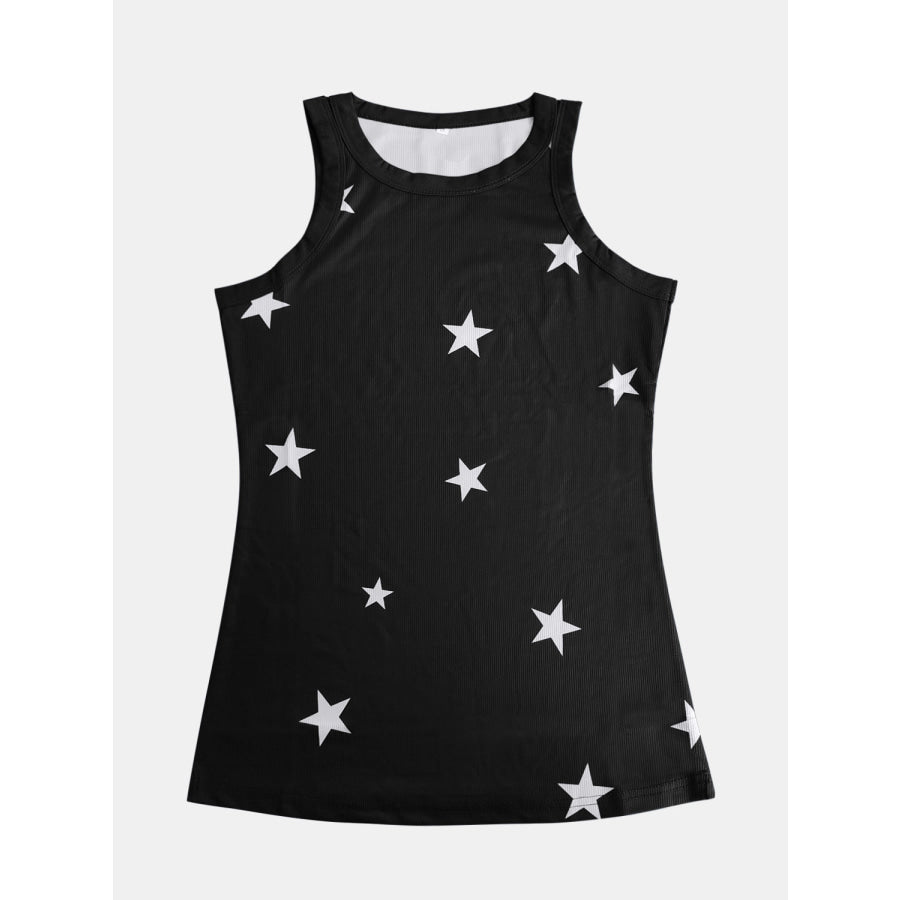 Full Size Star Round Neck Tank Apparel and Accessories