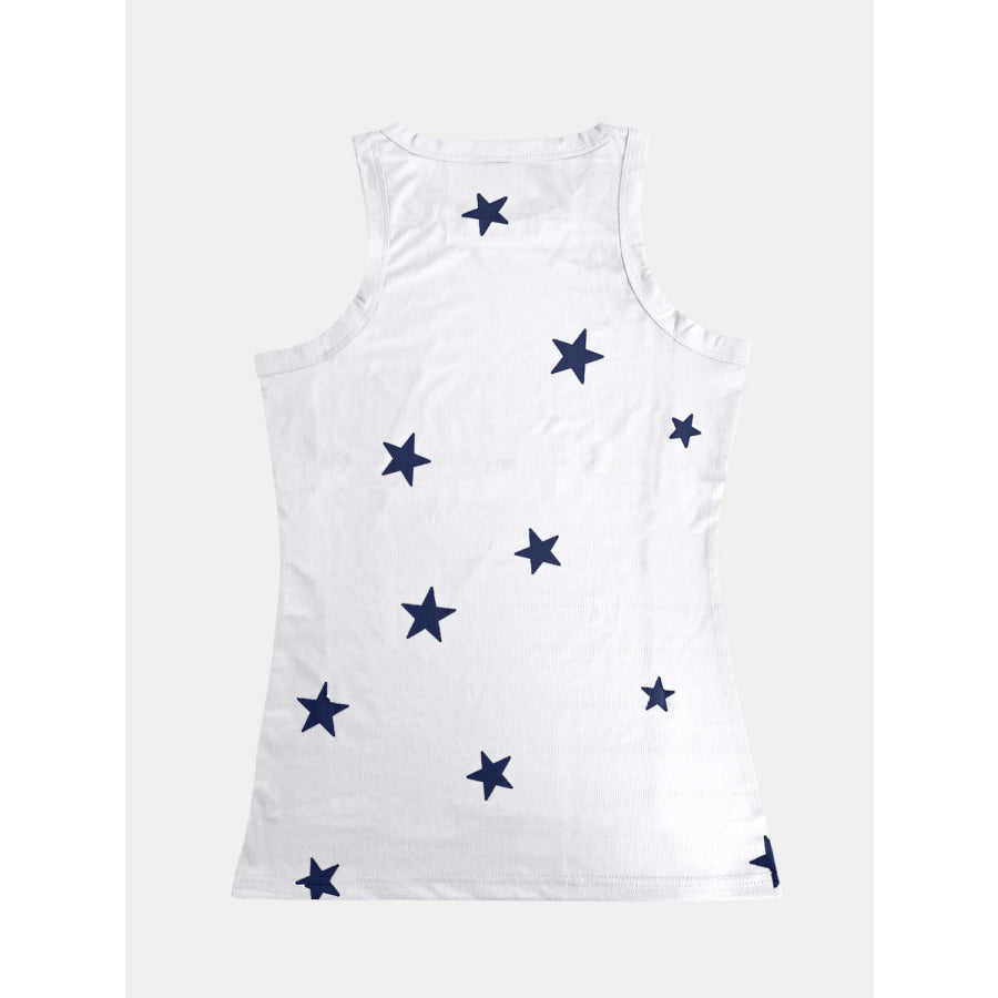 Full Size Star Round Neck Tank Apparel and Accessories