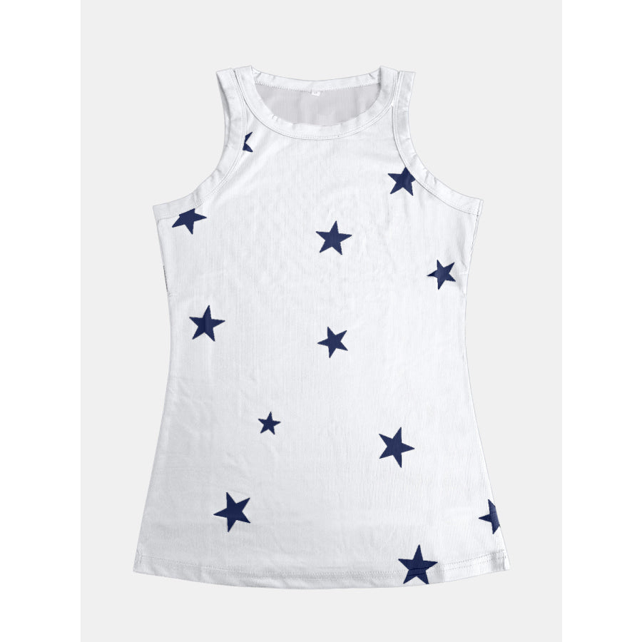 Full Size Star Round Neck Tank Apparel and Accessories