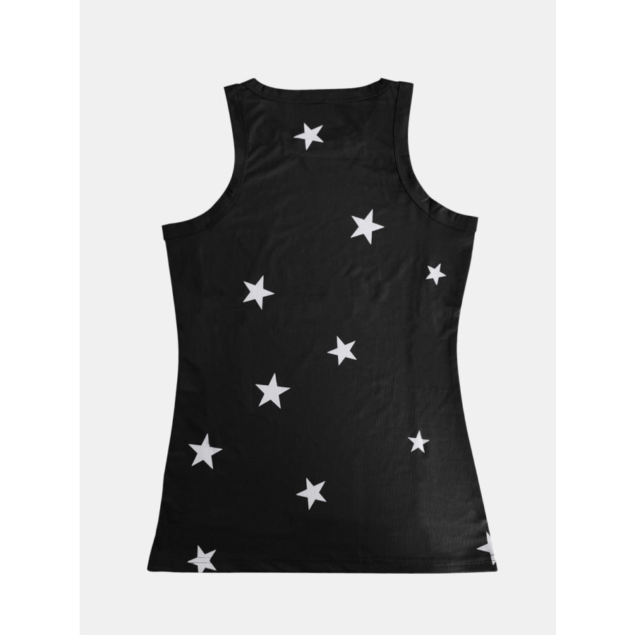 Full Size Star Round Neck Tank Apparel and Accessories