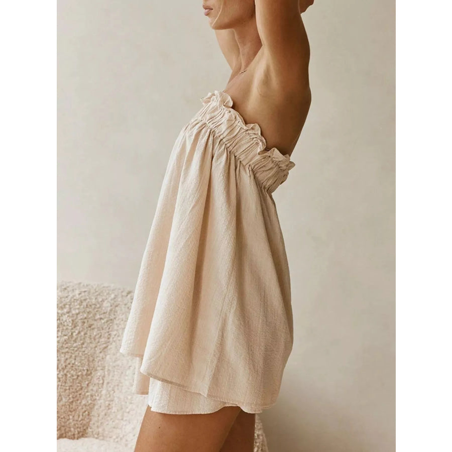 Full Size Strapless Top and High-Waisted Skirt Set Plus Apparel Accessories