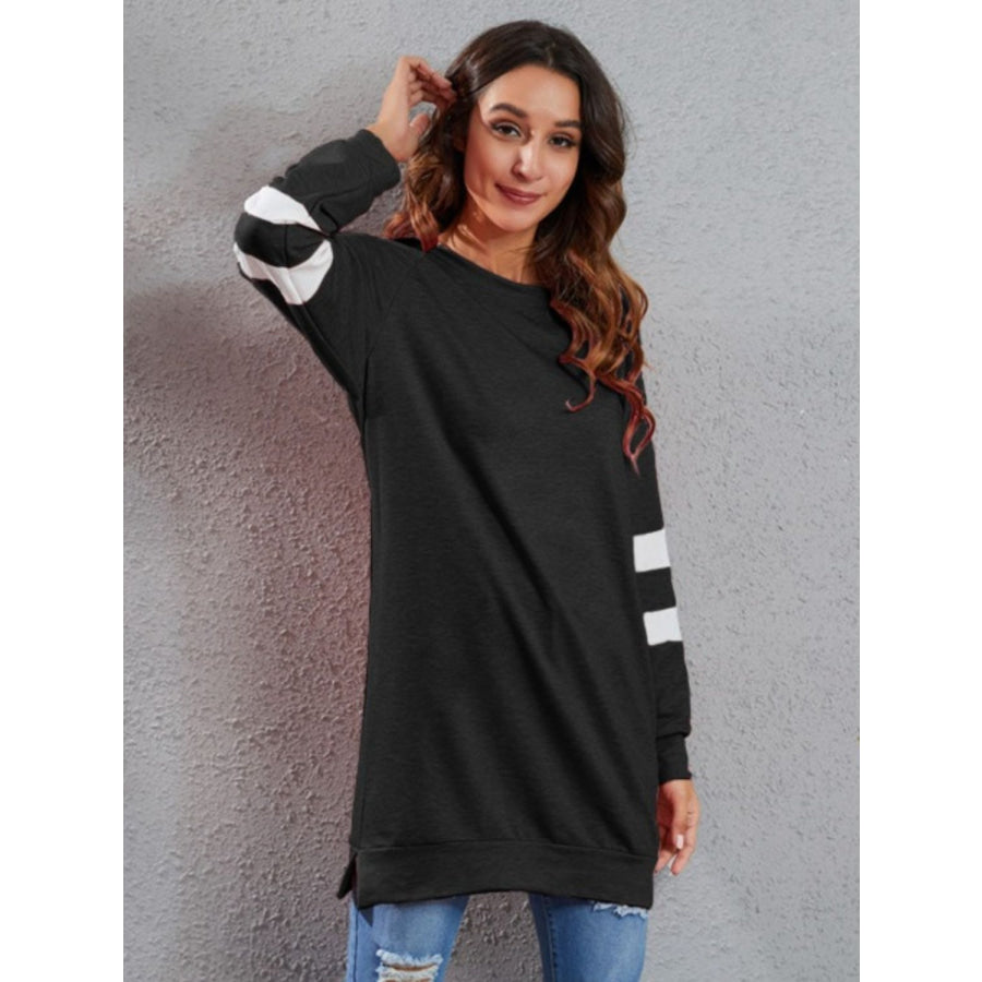 Full Size Striped Round Neck Long Sleeve T-Shirt Apparel and Accessories