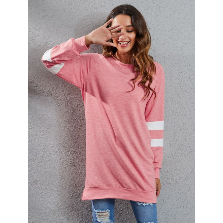 Full Size Striped Round Neck Long Sleeve T-Shirt Apparel and Accessories