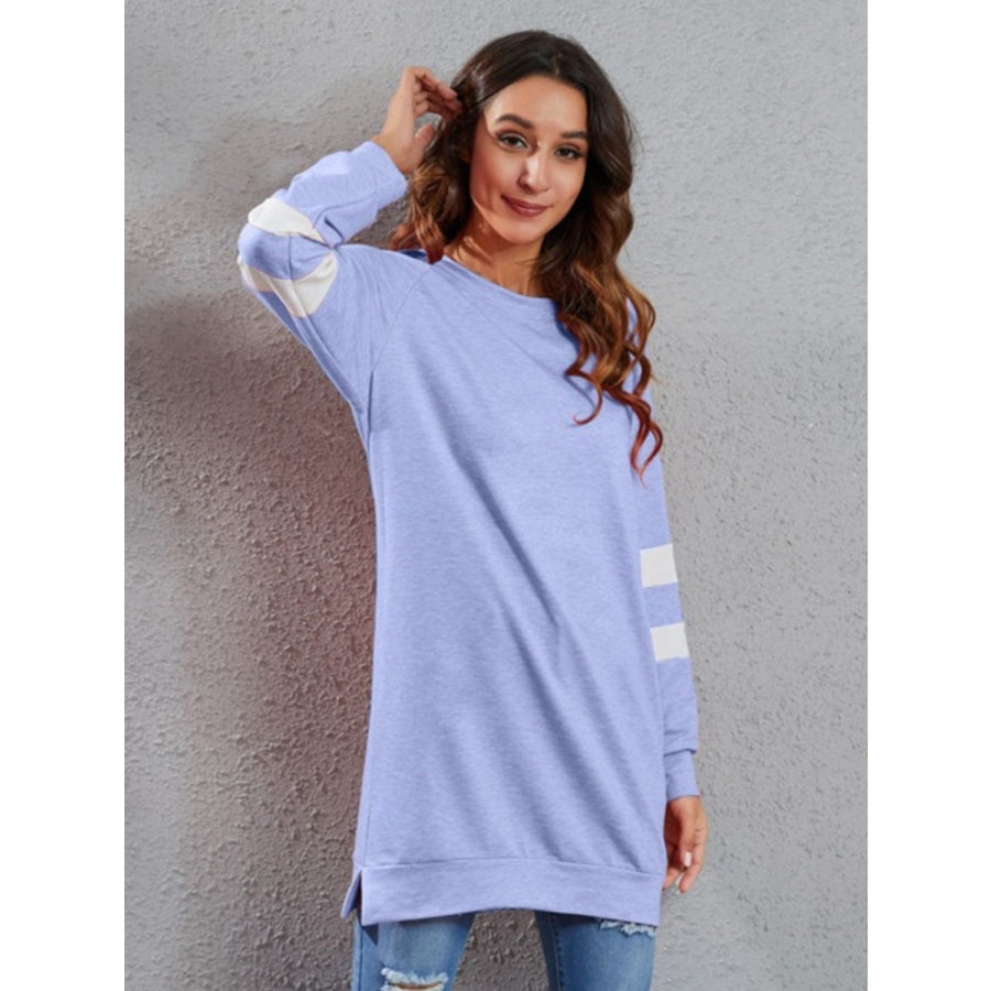 Full Size Striped Round Neck Long Sleeve T-Shirt Apparel and Accessories