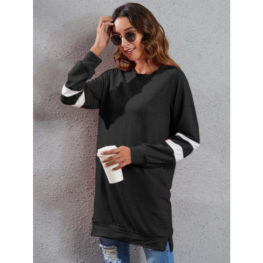 Full Size Striped Round Neck Long Sleeve T-Shirt Apparel and Accessories