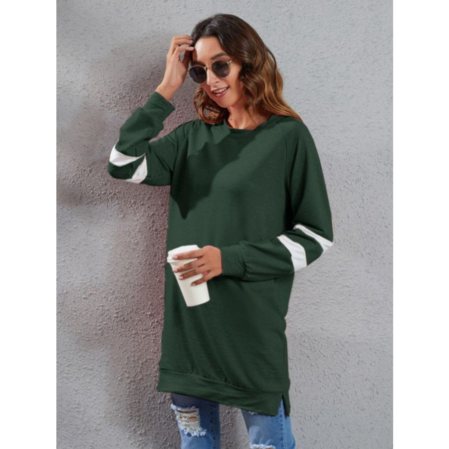 Full Size Striped Round Neck Long Sleeve T-Shirt Apparel and Accessories