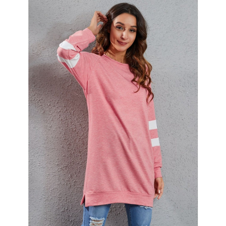 Full Size Striped Round Neck Long Sleeve T-Shirt Apparel and Accessories