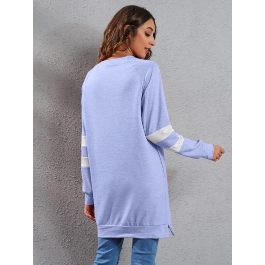 Full Size Striped Round Neck Long Sleeve T-Shirt Apparel and Accessories