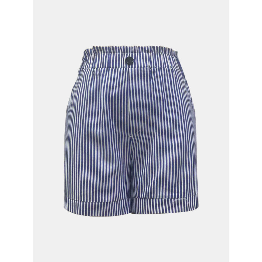 Full Size Striped Shorts with Pockets Apparel and Accessories