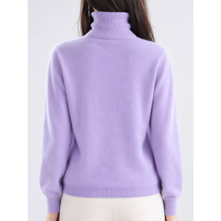 Full Size Turtleneck Long Sleeve Sweater Plus Apparel and Accessories