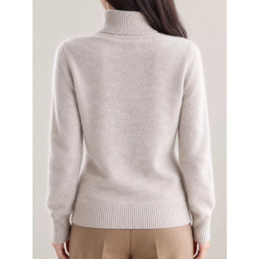Full Size Turtleneck Long Sleeve Sweater Plus Apparel and Accessories