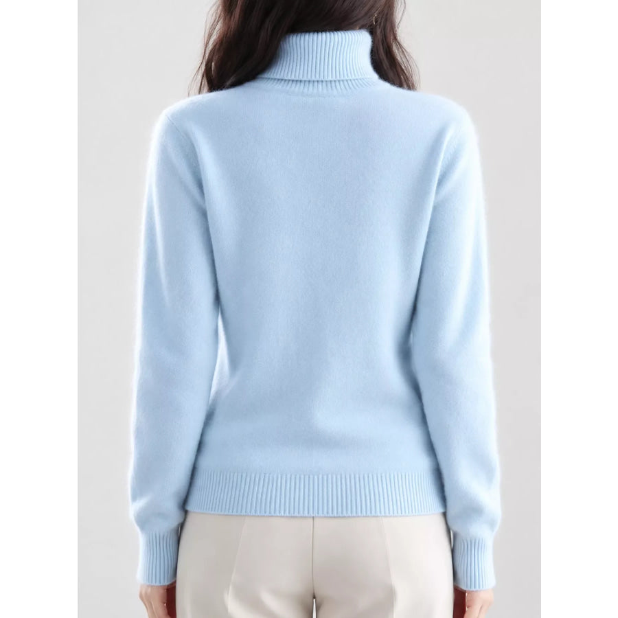 Full Size Turtleneck Long Sleeve Sweater Plus Apparel and Accessories