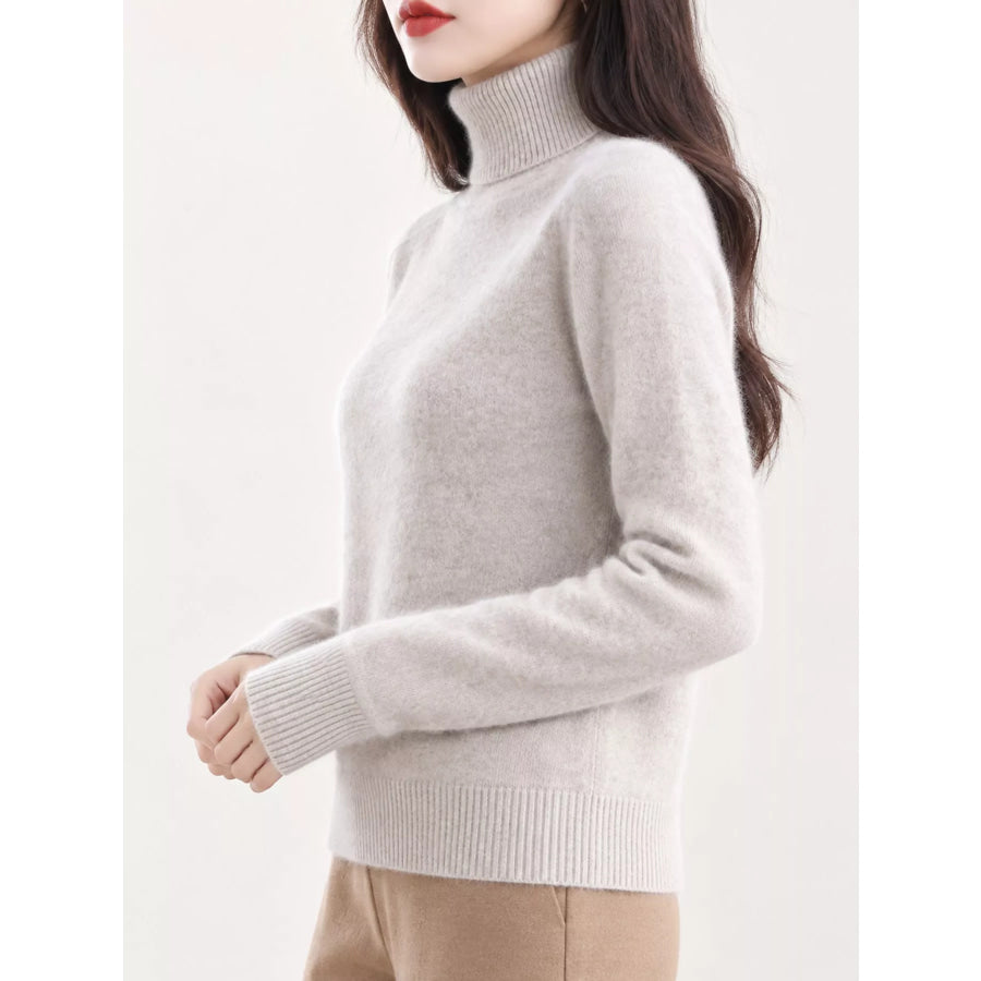 Full Size Turtleneck Long Sleeve Sweater Plus Apparel and Accessories