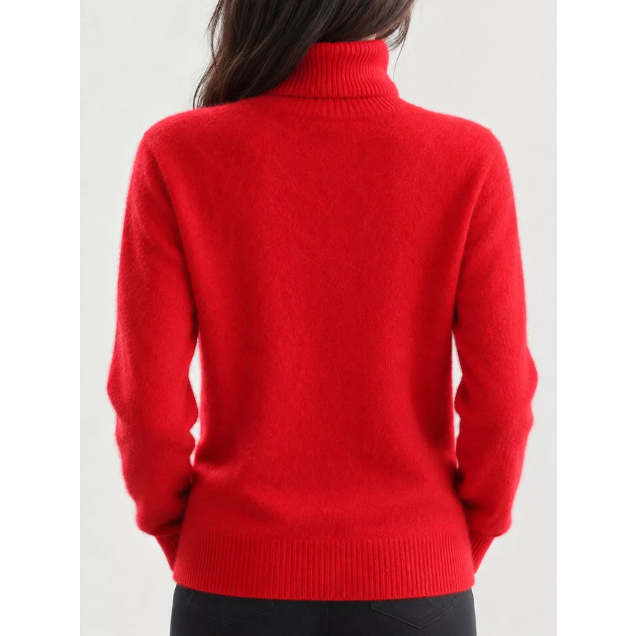 Full Size Turtleneck Long Sleeve Sweater Plus Apparel and Accessories