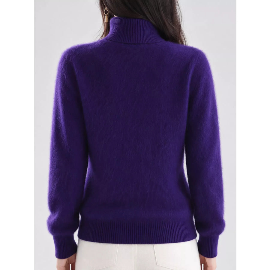 Full Size Turtleneck Long Sleeve Sweater Plus Apparel and Accessories