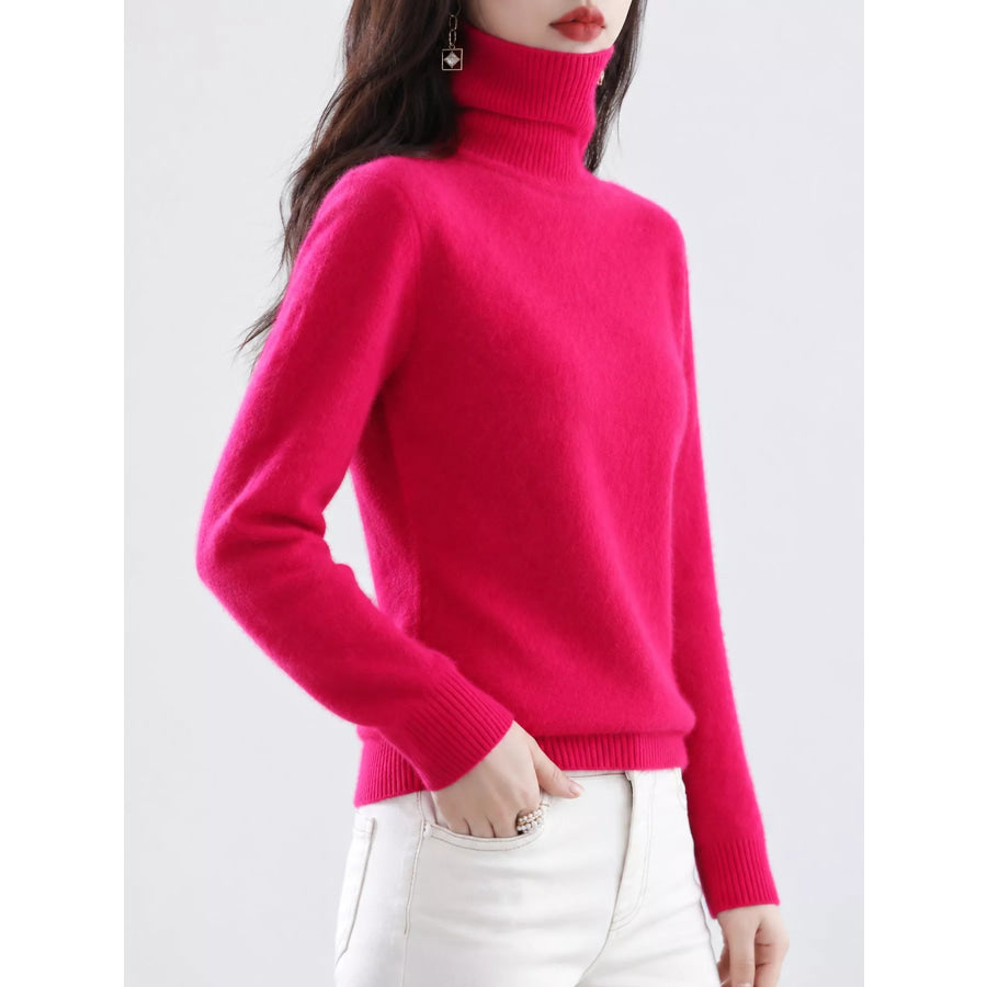 Full Size Turtleneck Long Sleeve Sweater Plus Apparel and Accessories