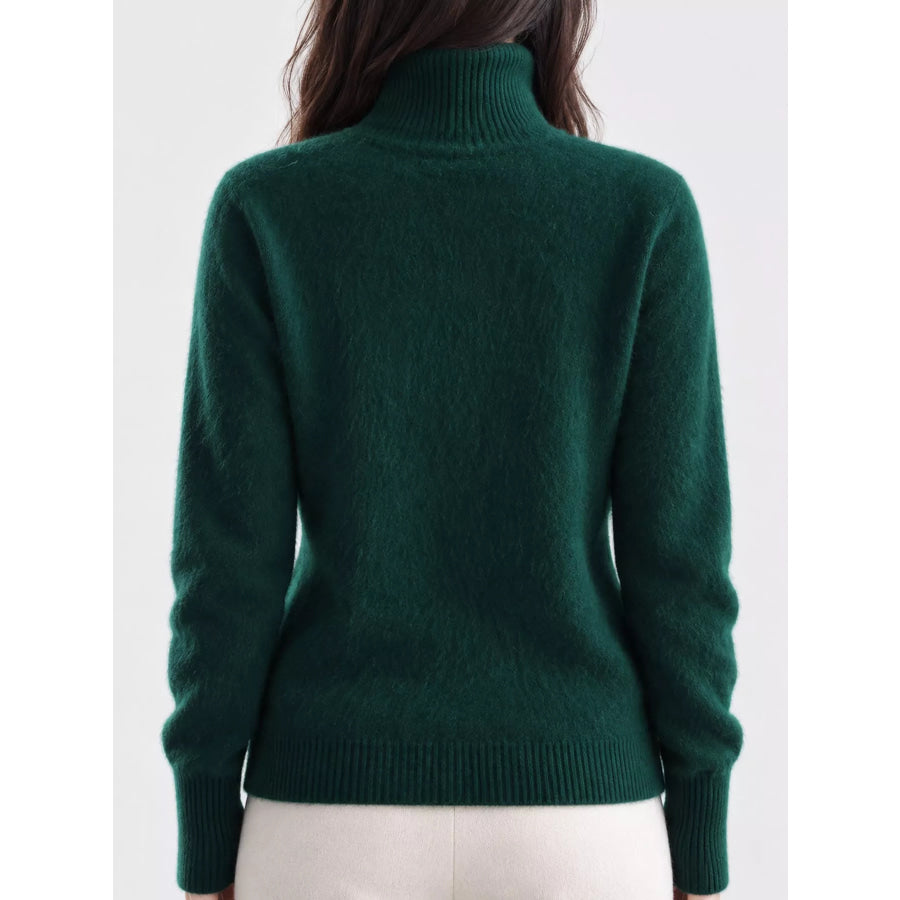 Full Size Turtleneck Long Sleeve Sweater Plus Apparel and Accessories