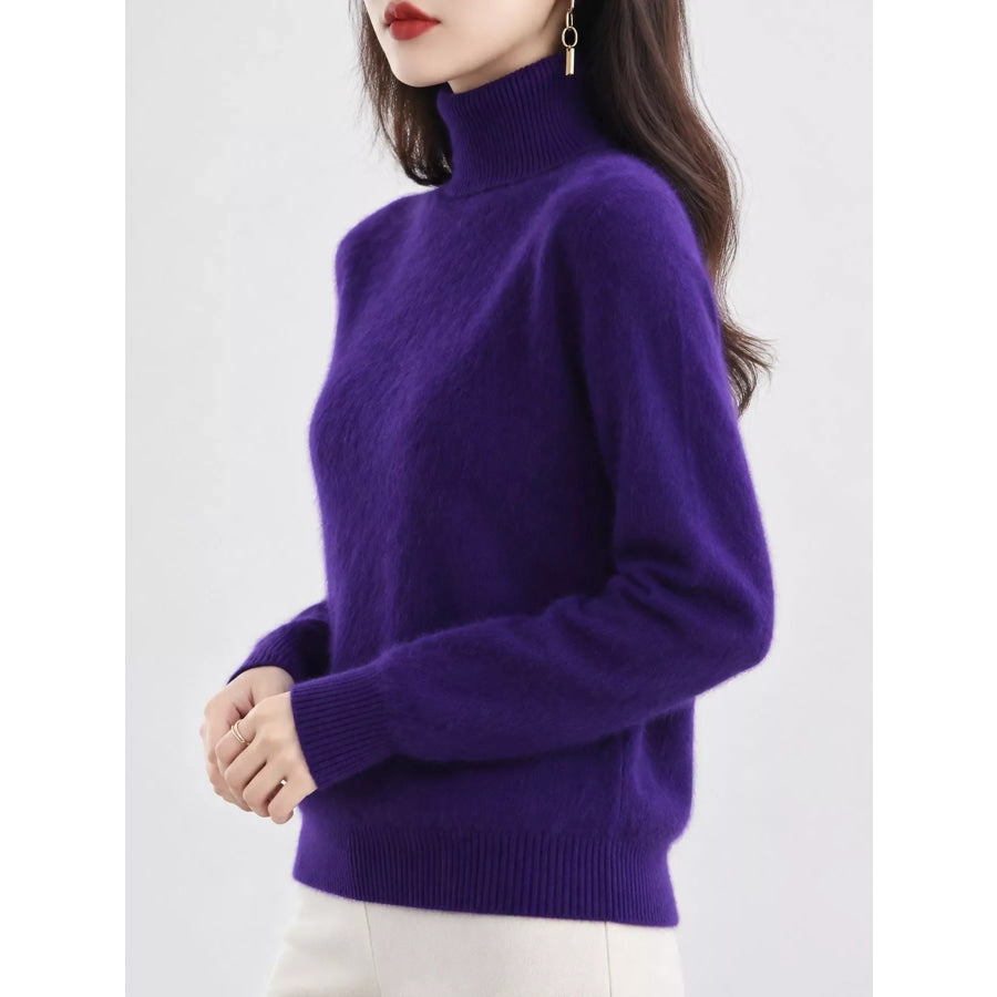 Full Size Turtleneck Long Sleeve Sweater Plus Apparel and Accessories