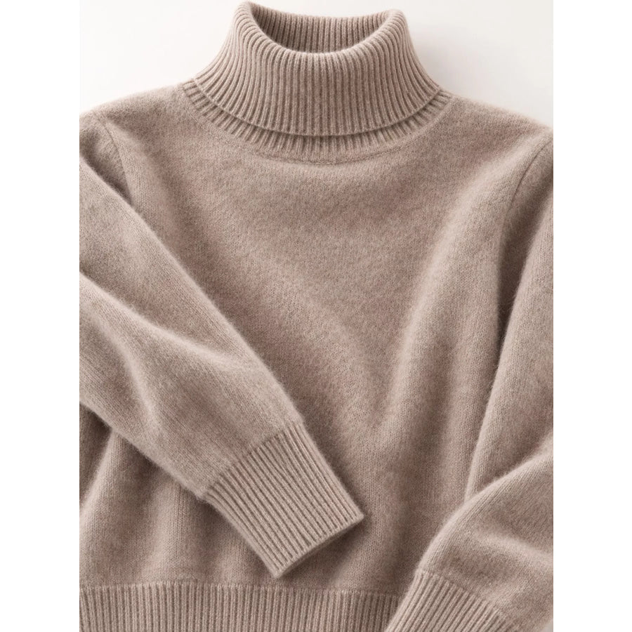 Full Size Turtleneck Long Sleeve Sweater Plus Apparel and Accessories