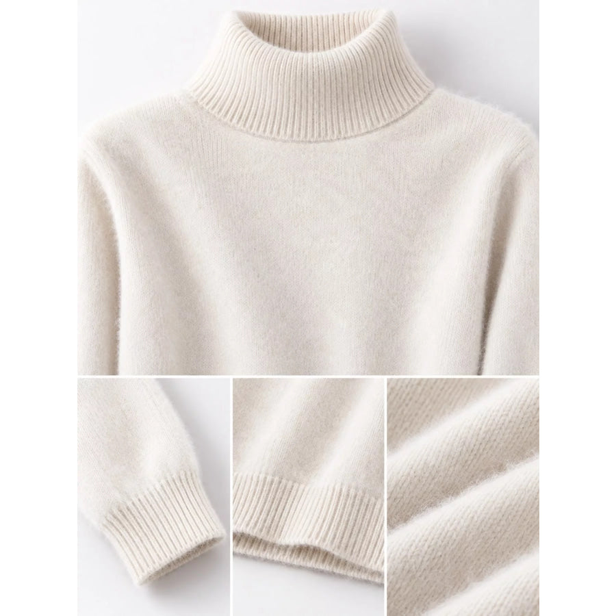 Full Size Turtleneck Long Sleeve Sweater Plus Apparel and Accessories