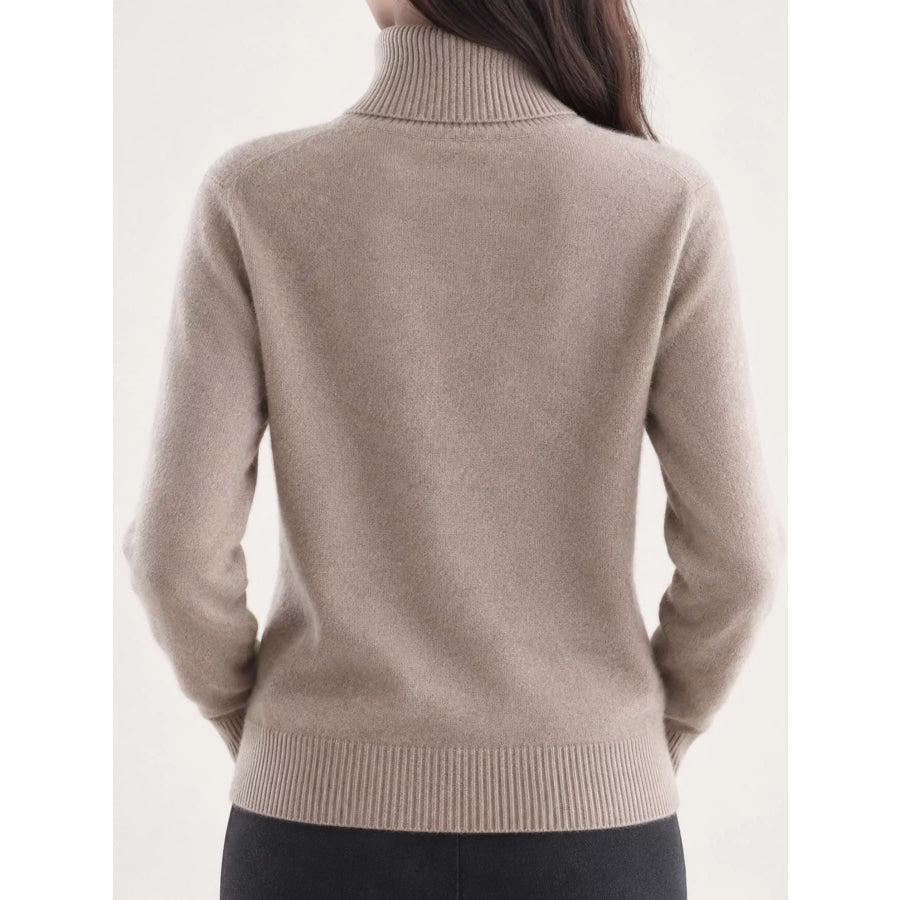 Full Size Turtleneck Long Sleeve Sweater Plus Apparel and Accessories