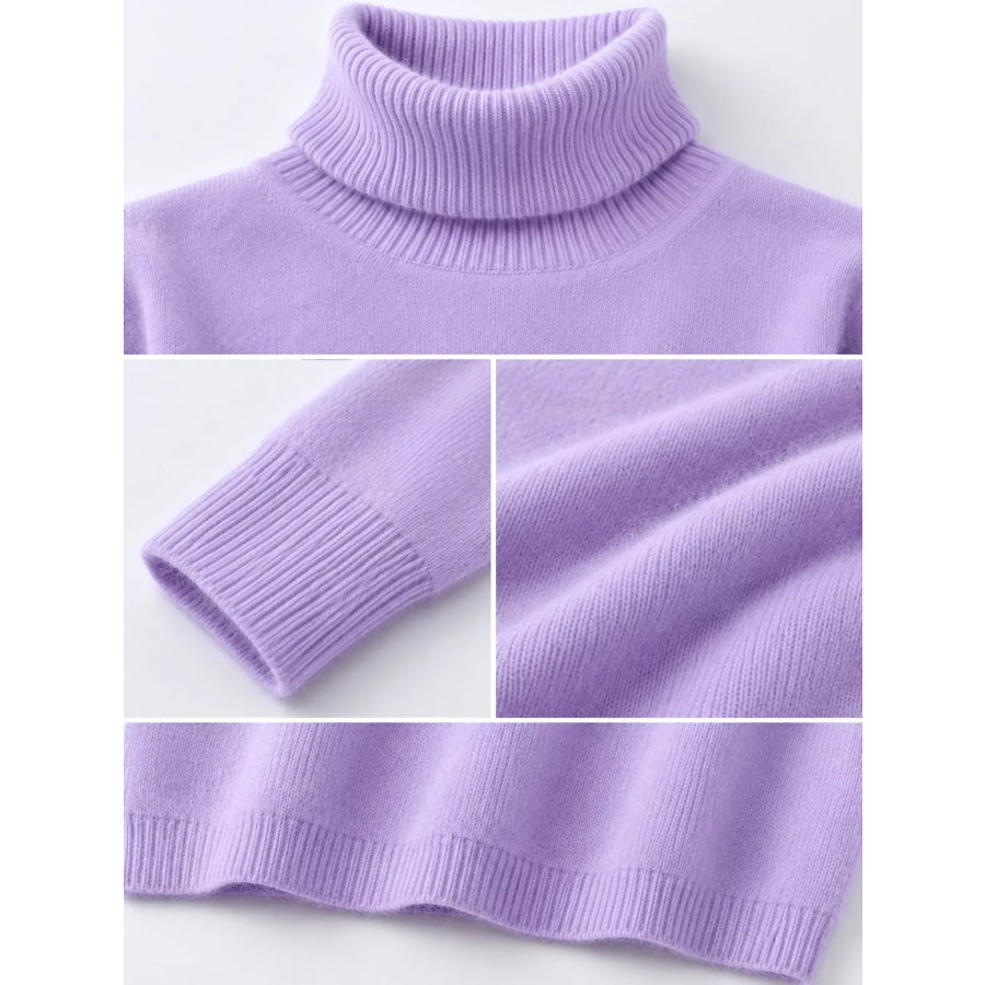 Full Size Turtleneck Long Sleeve Sweater Plus Apparel and Accessories