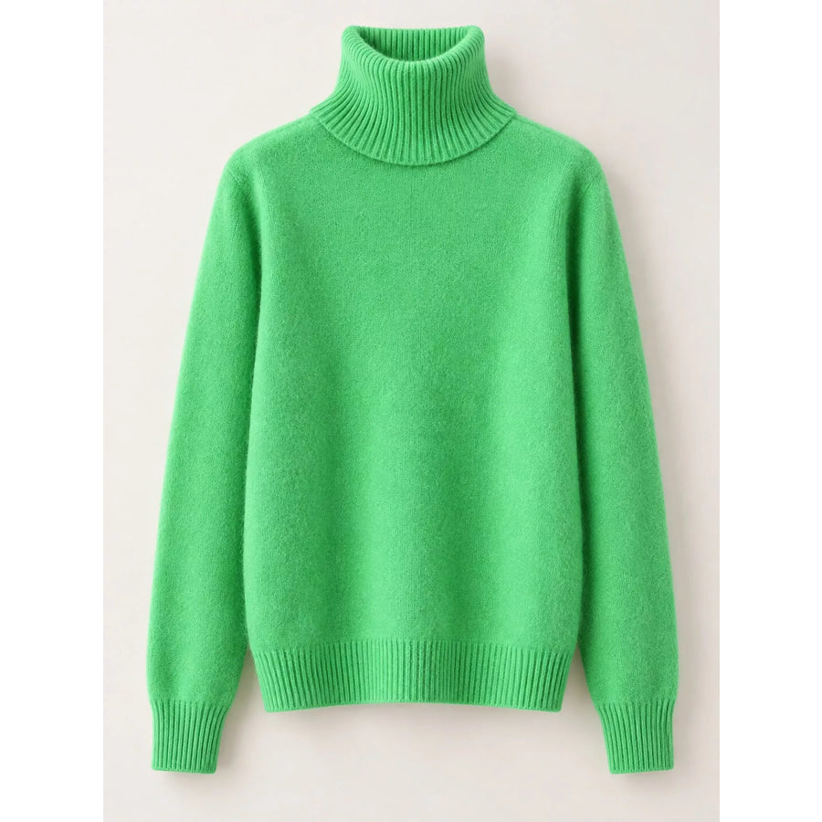 Full Size Turtleneck Long Sleeve Sweater Plus Apparel and Accessories