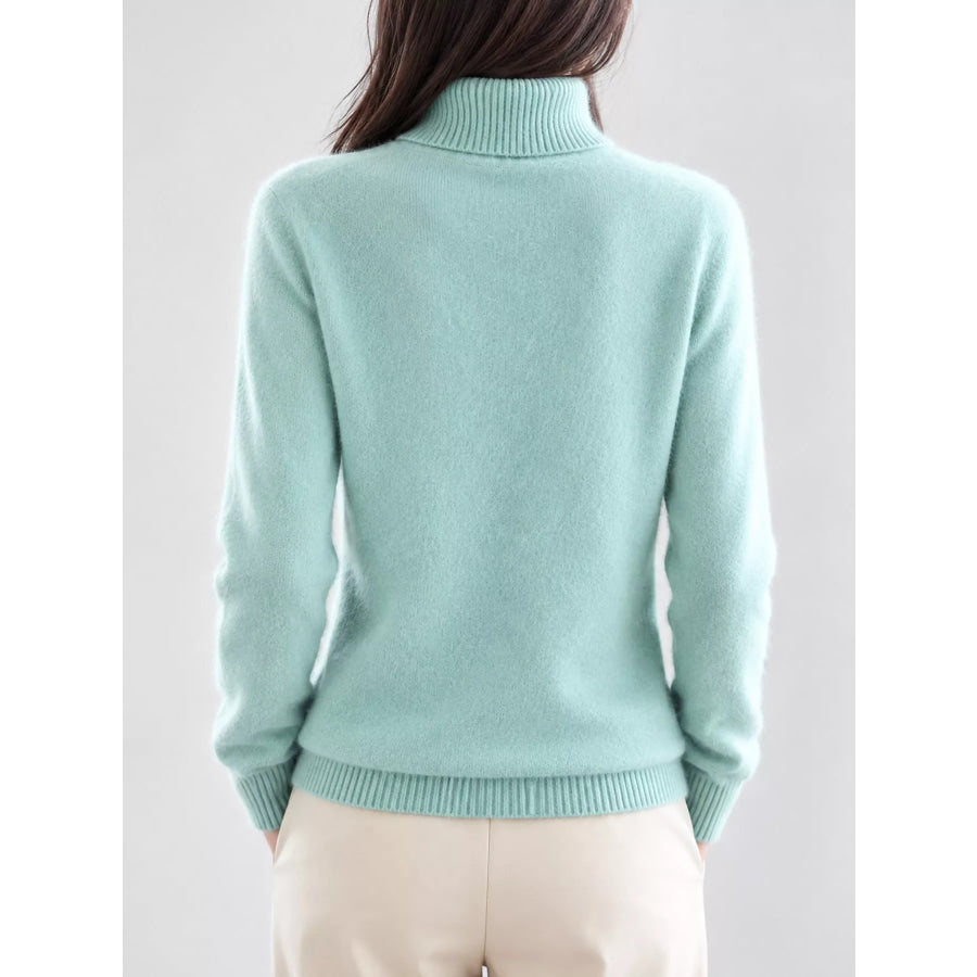 Full Size Turtleneck Long Sleeve Sweater Plus Apparel and Accessories