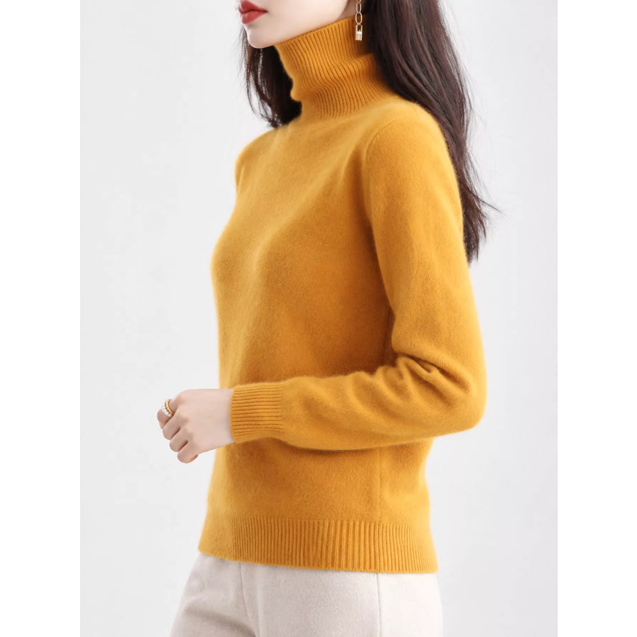 Full Size Turtleneck Long Sleeve Sweater Plus Apparel and Accessories