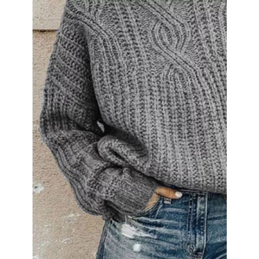 Full Size Turtleneck Long Sleeve Sweater Plus Apparel and Accessories