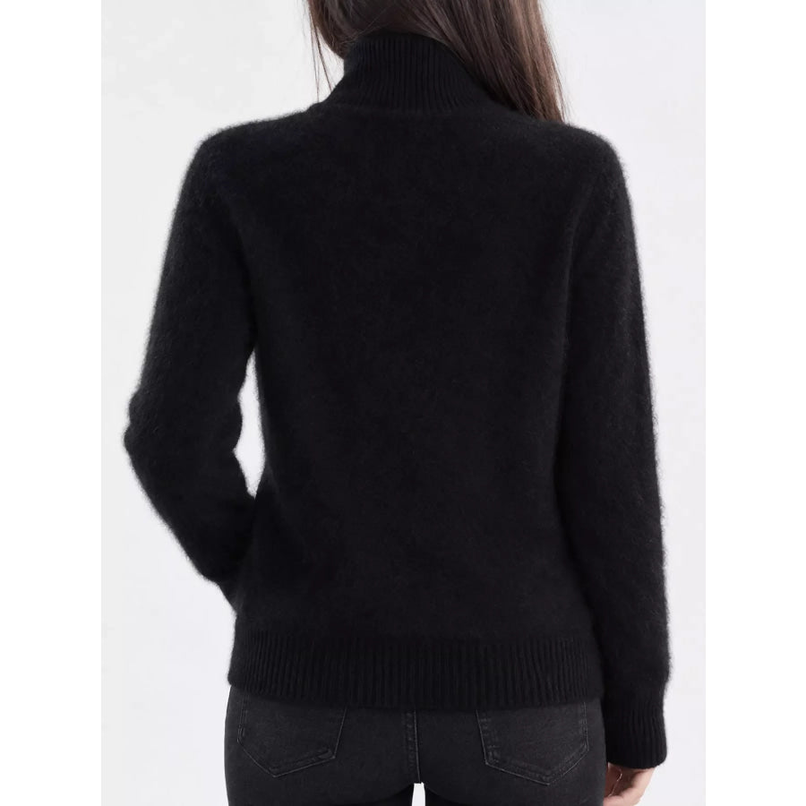 Full Size Turtleneck Long Sleeve Sweater Plus Apparel and Accessories