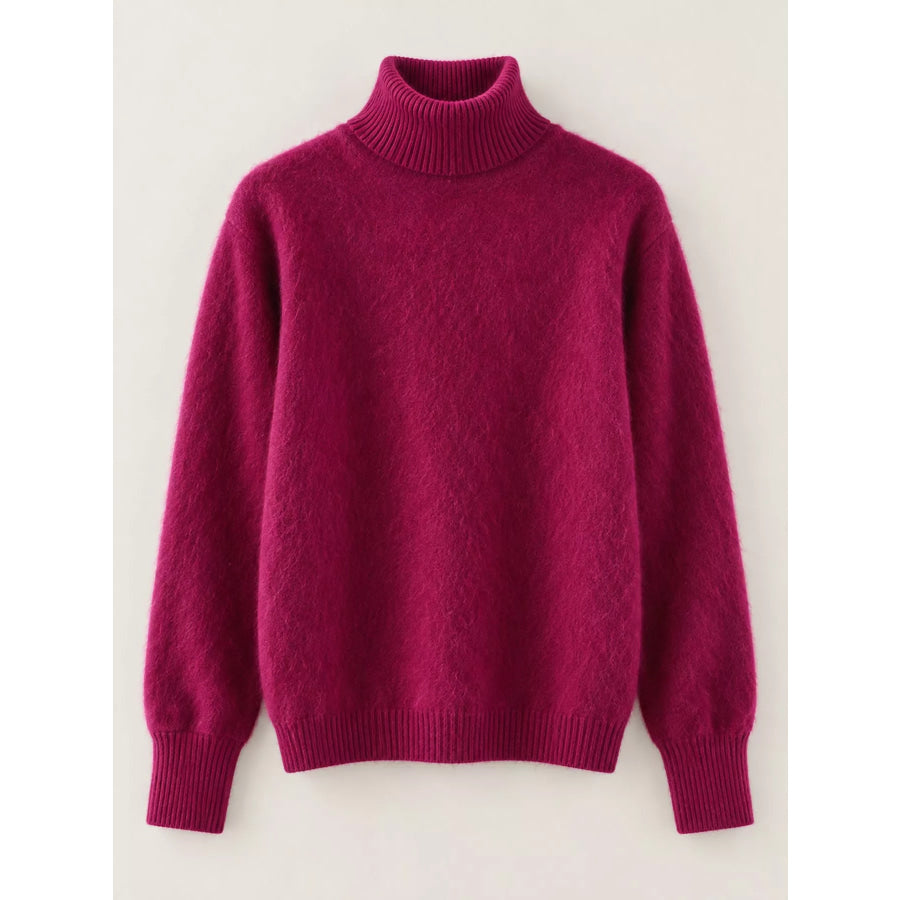 Full Size Turtleneck Long Sleeve Sweater Plus Apparel and Accessories