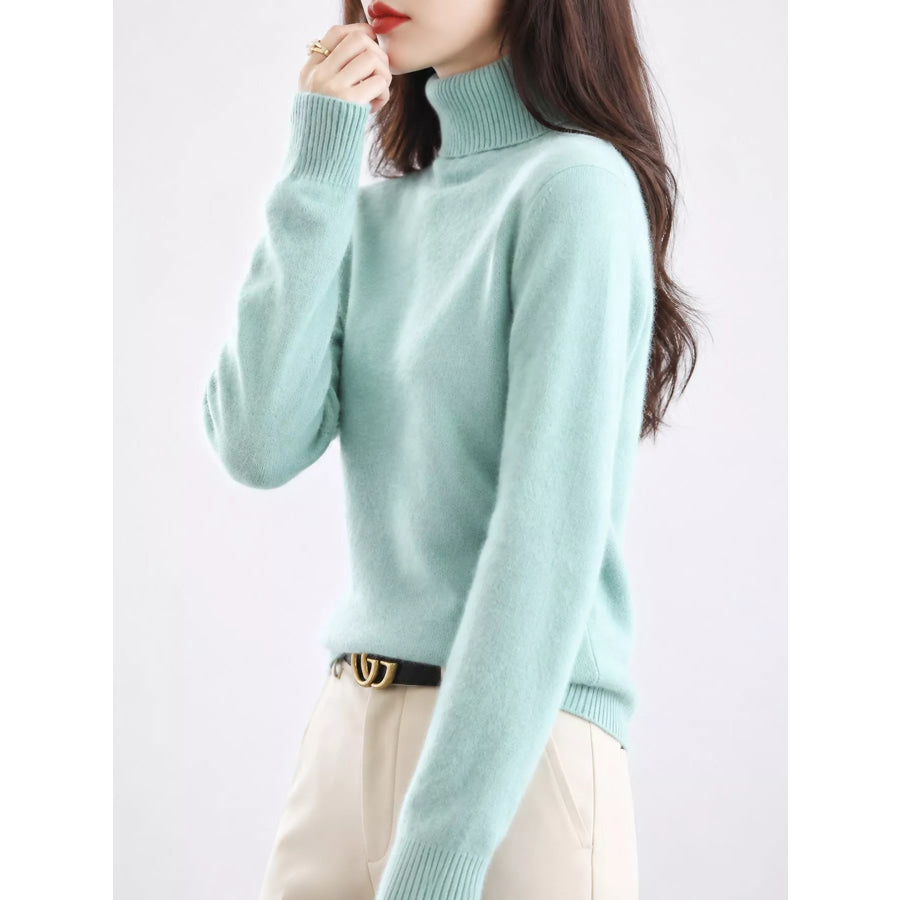 Full Size Turtleneck Long Sleeve Sweater Plus Apparel and Accessories