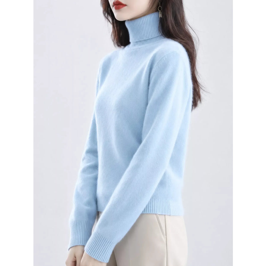 Full Size Turtleneck Long Sleeve Sweater Plus Apparel and Accessories