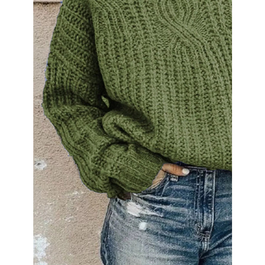 Full Size Turtleneck Long Sleeve Sweater Plus Apparel and Accessories