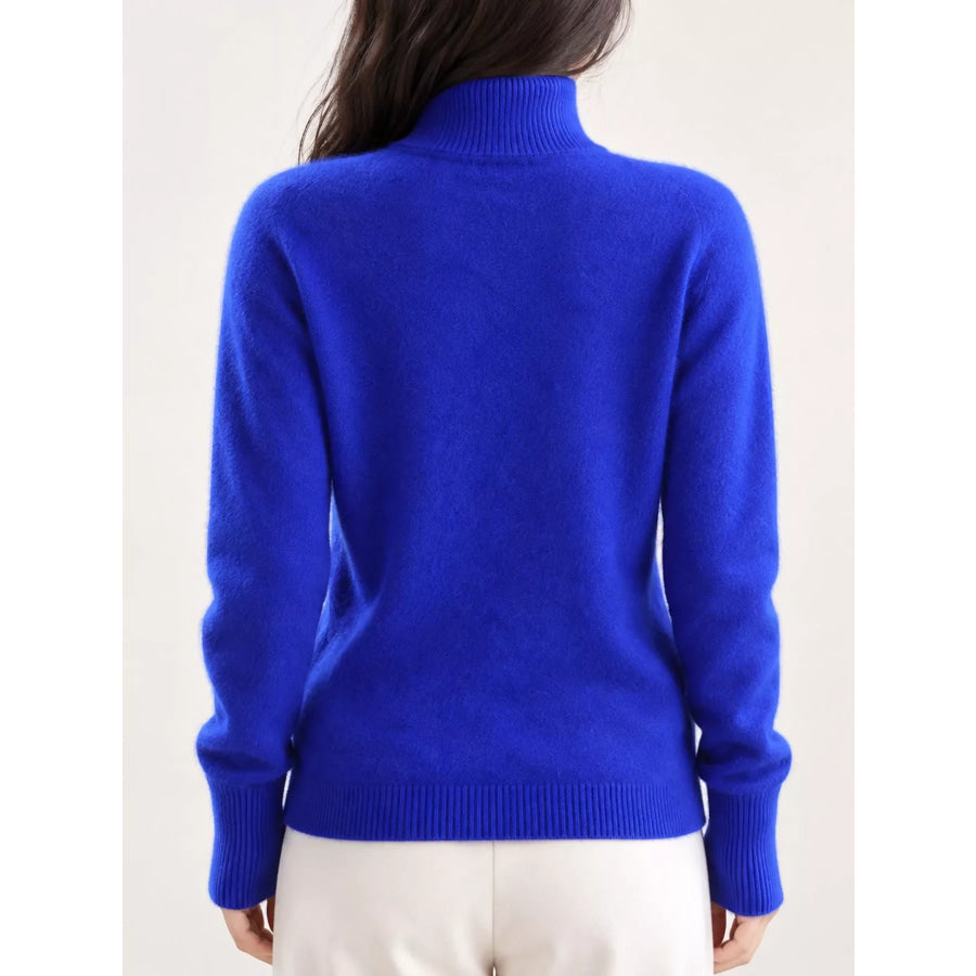 Full Size Turtleneck Long Sleeve Sweater Plus Apparel and Accessories