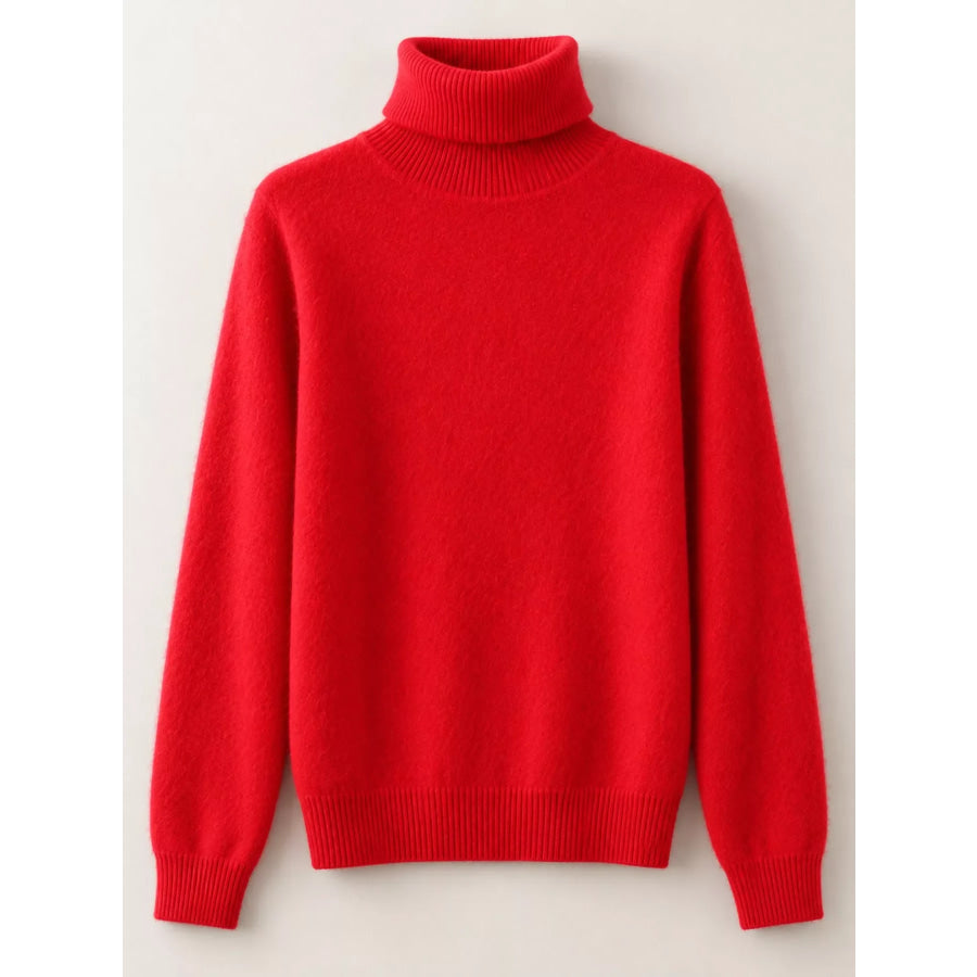 Full Size Turtleneck Long Sleeve Sweater Plus Apparel and Accessories
